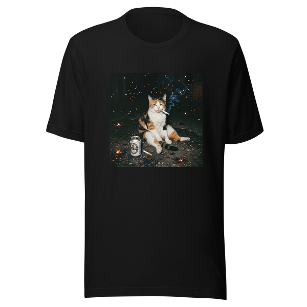 Funny Smoking Cat Meme T-Shirt