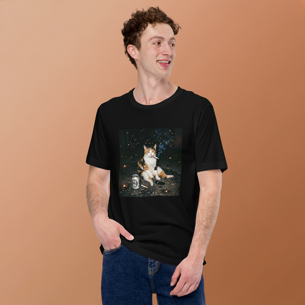 Funny Smoking Cat Meme T-Shirt